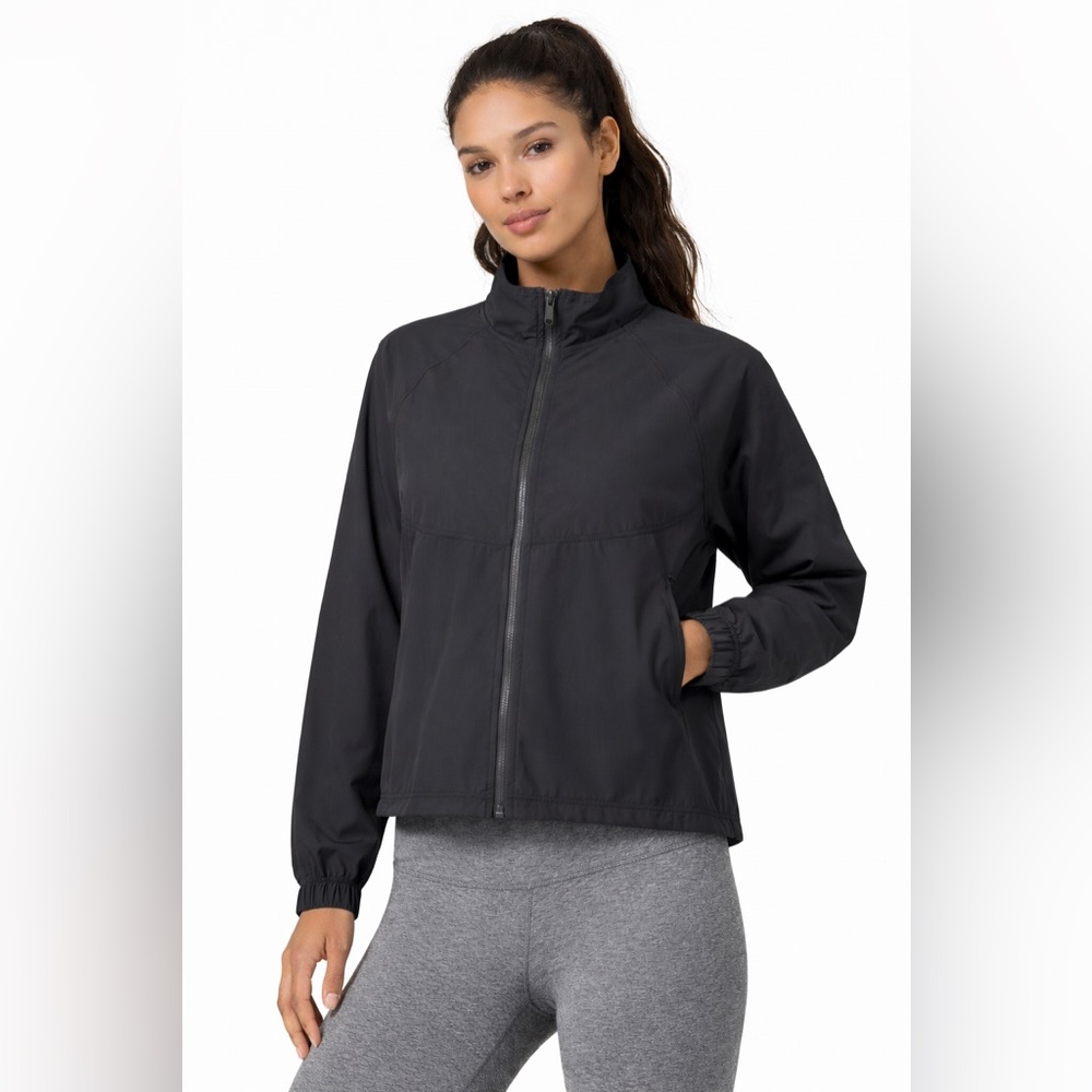 Lululemon Womens Activewear Lightweight Full-Zip Jacket Black Relaxed Fit Size 8 - Picture 4 of 7